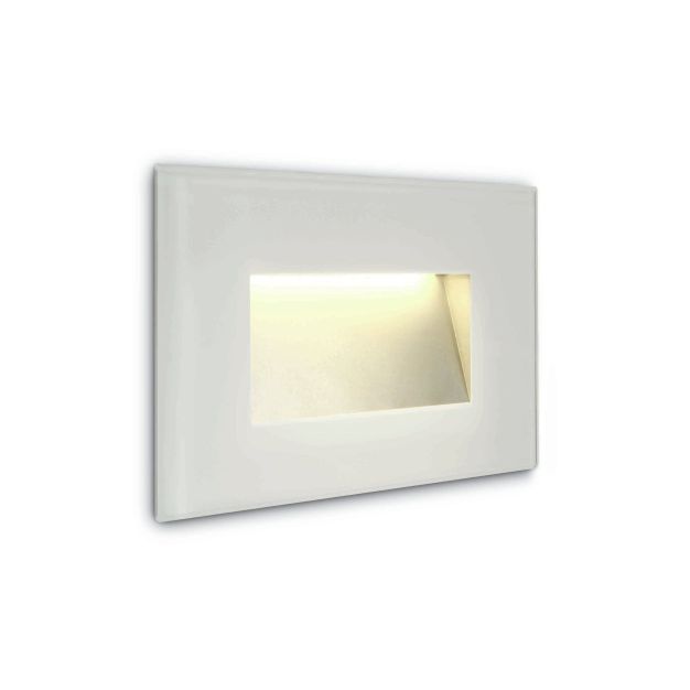ONE Light Glass Face - applique encastrée - 12 x 3,6 x 8 cm - 4W LED inclus - IP65 - blanc