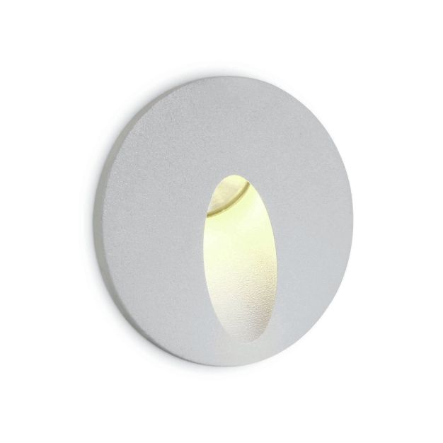 ONE Light Indoor/Outdoor Dark Light Wall Recessed - applique murale à encastrer - Ø 62,5 x 4,5 cm - 3W LED inclus - IP54 - blanc