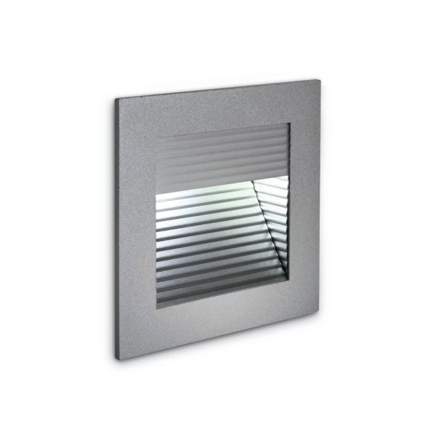 ONE Light Indoor Dark Light Wall Recessed - applique murale encastrée - 9 x 3,5 x 9 cm - 1W LED dimmable inclus - gris