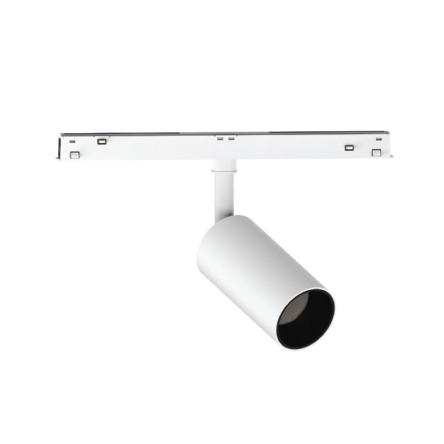 VK Lighting Eiva - système de rail magnétique - spot sur rail - Ø 4,5 x 9 cm - 15W LED inclus - Dimmable DALI - blanc