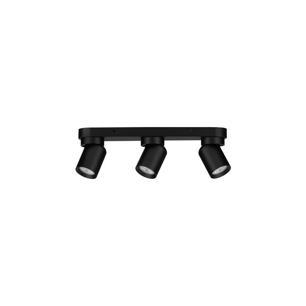 Nova Luce Amecy - spot en saillie 3L - 39 x 12,5 x 6,5 cm - noir sablé