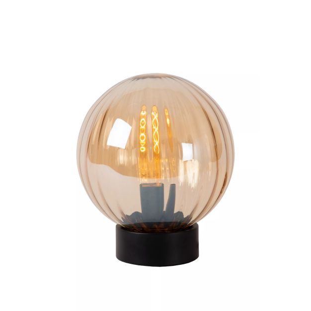 Lucide Monsaraz - lampe à poser - Ø 25 x 29 cm - ambre