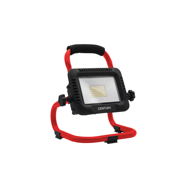 Century Italia Jolly - projecteur portable - 23 x 17,5 x 27 cm - LED 30W incluse et dimmable - IP54 - noir et rouge