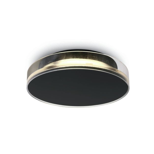 ONE Light Points lumineux intérieurs/extérieurs - plafonnier/mural extérieur - Ø 23,8 x 5,4 cm - 12W LED inclus - IP65 - noir