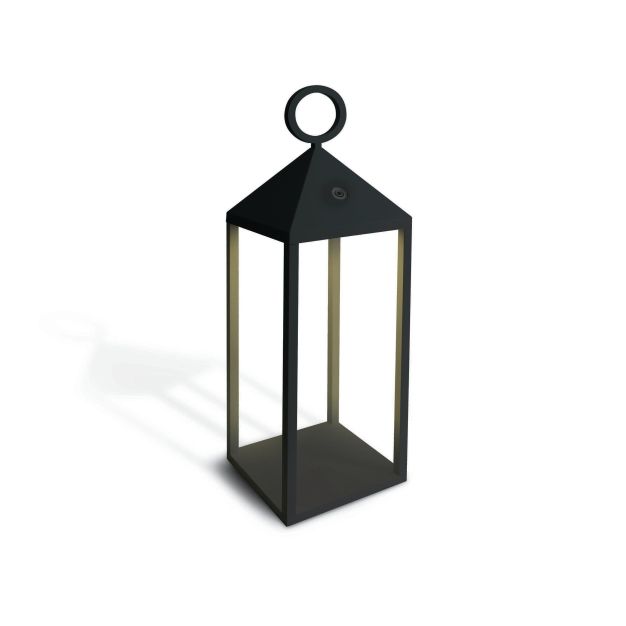 ONE Light Rechargeable Path Light - lampadaire - 14 x 14 x 46 cm - 3W LED inclus - IP54 - noir