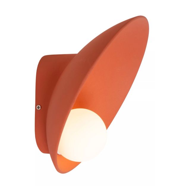 Lucide Raynell - applique murale - 23,5 x 15,5 x 23,5 cm - 6W LED dimmable inclus - terracotta