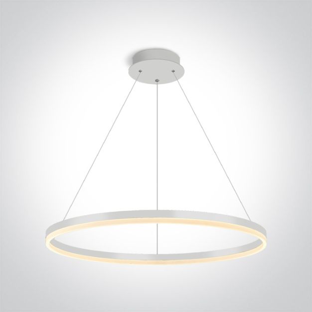 ONE Light Rings - lampe suspendue - Ø 80 x 150 cm - 60W LED inclus - blanc