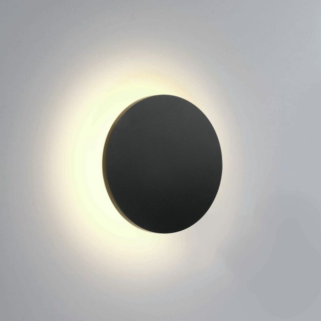 ONE Light Gamme Backlight - plafonnier/mural extérieur - Ø 16,3 x 6 cm - 7W LED inclus - IP54 - anthracite
