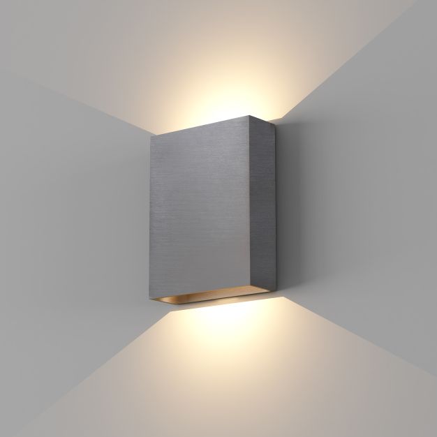 Artdelight Memphis – applique murale – 4 x 12 x 16 cm – 6W LED inclus – IP65 – métal canon de fusil