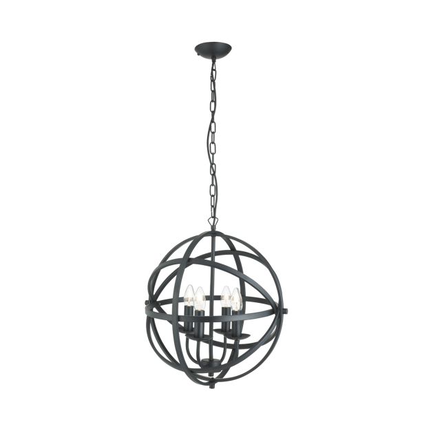 Searchlight Orbit - lustre - Ø 46 x 116 cm - noir mat
