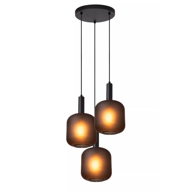 Lucide Eloise - lampe suspendue - Ø 40 x 150 cm - noir