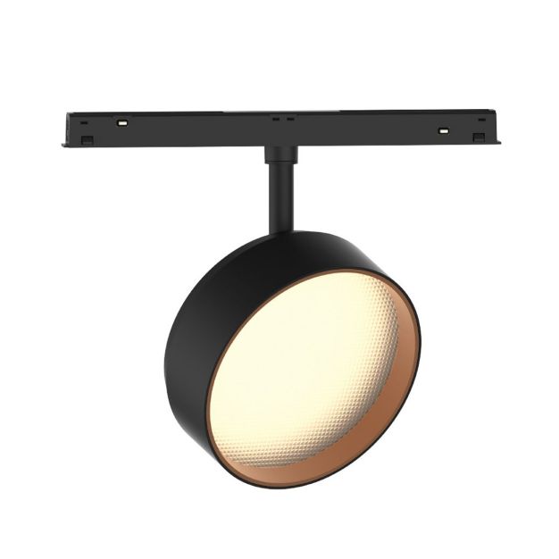 VK Lighting Eiva - système de rail magnétique - barre de rail - Ø 12 x 4,5 cm - 9W LED inclus - Dimmable DALI - noir