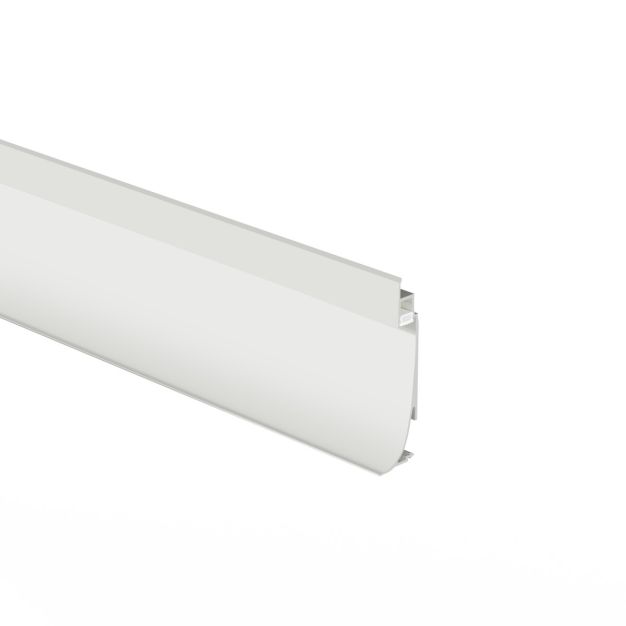 Klus Olis-K - profilé de plinthe en aluminium - 2,41 x 9 cm - blanc