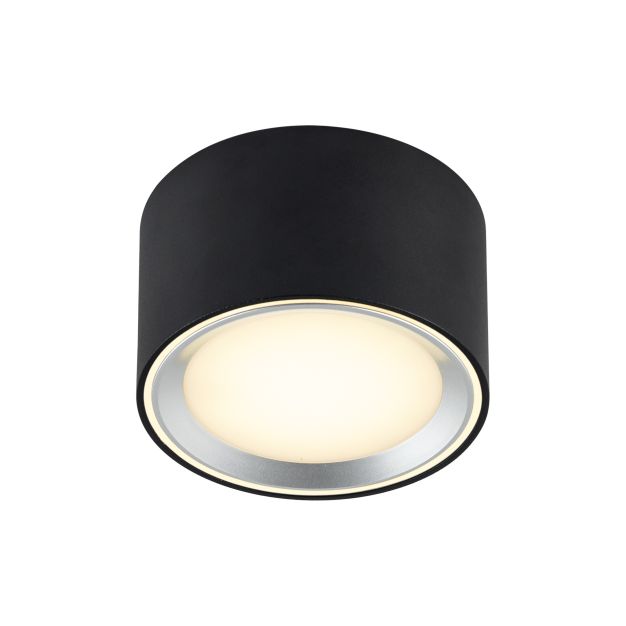 Nordlux Fallon - spot en saillie 1L - Ø 10 cm - fonction Moodmaker à 4 niveaux - LED 5,5W dimmable inclus - noir