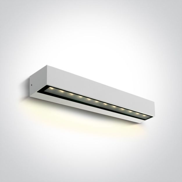 ONE Light Linear Outdoor Series Simple Sided - applique murale - 38 x 7,6 x 6,6 cm - 9W LED inclus - IP65 - blanc