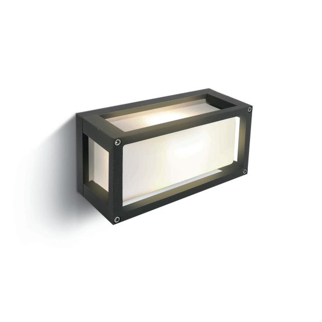 ONE Light Outdoor E27 Square - applique murale extérieure - 25 x 9,5 x 12,5 cm - IP54 - anthracite