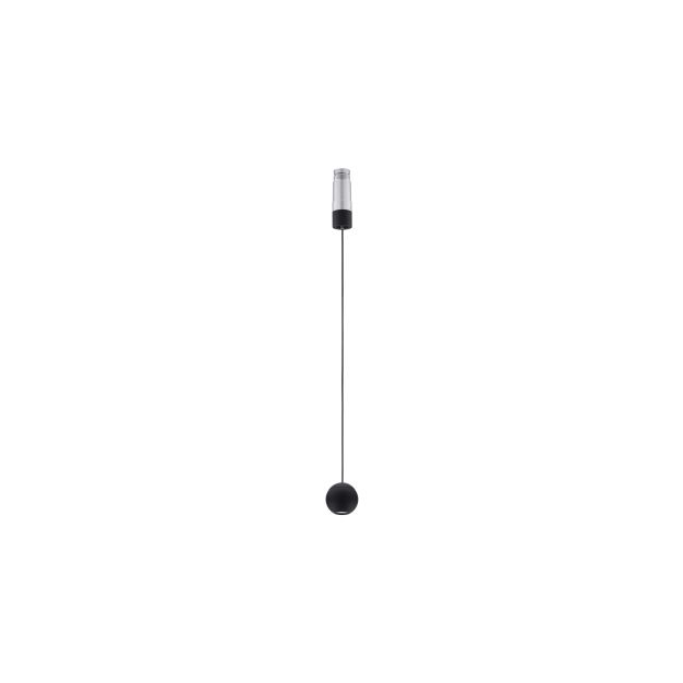 Nova Luce Imagine - lampe suspendue - Ø 5 x 120 cm - 6W LED incl. - noir