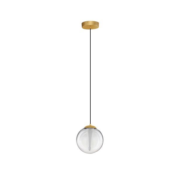 Nova Luce Galeo - lampe suspendue - Ø 22 x 209 cm - 7W dimmable LED inclus - or sablé