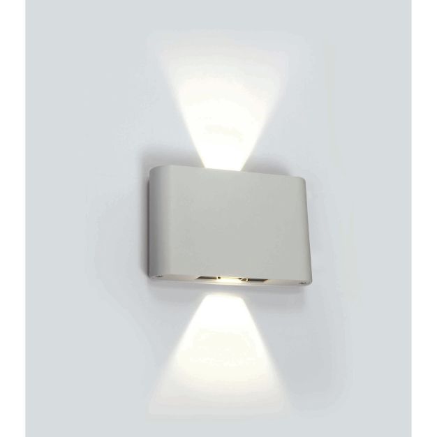 ONE Light Outdoor Slim Range - applique murale extérieure - 18 x 4,2 x 11,5 cm - 2 x 6W LED inclus - IP54 - blanc