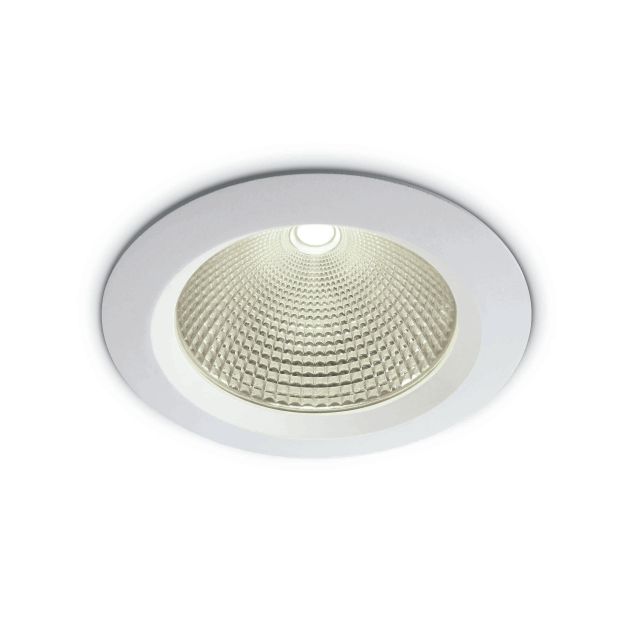ONE Light COB Downlight Range Die Cast - spot encastré - Ø 230 mm, Ø 210 mm taille d'encastrement - 30W LED inclus - blanc - couleur de lumière blanche