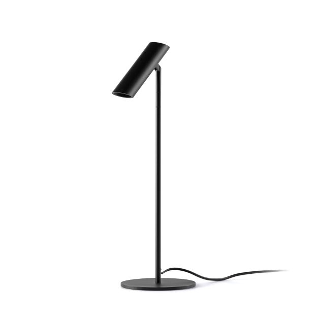 Faro Leo - lampe de table - Ø 15 x 48,5 cm - 3,5W LED inclus - noir mat