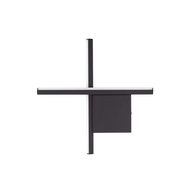 Nova Luce Cross - applique murale - 30 x 30 x 4 cm - 10W LED inclus - noir sablé