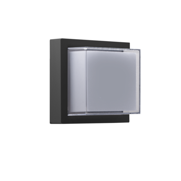 Century Italia Pura - lampe murale/plafonnier - 16 x 16 x 10 cm - 10W LED inclus - IP65 - anthracite
