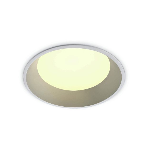 ONE Light Dark Light Downlights de salle de bains - spot encastré - Ø 175 mm, Ø 166 mm encastré - 20W LED inclus - IP54 - blanc - couleur de lumière blanc chaud