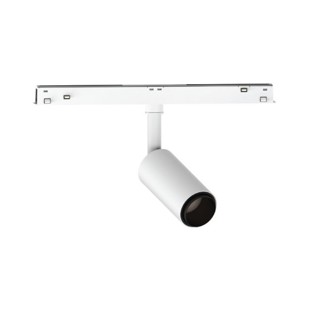 VK Lighting Eiva - système de rail magnétique - spot sur rail avec zoom - Ø 3,6 x 8,5 cm - 7W LED inclus - Dimmable DALI - blanc