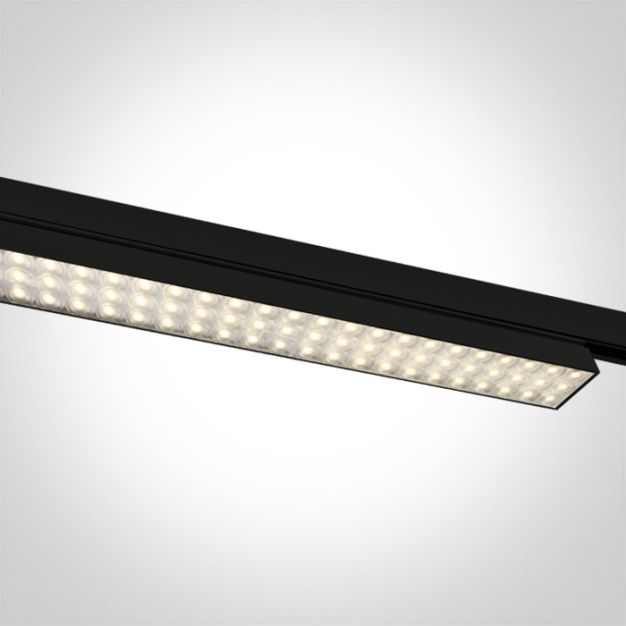 ONE Light High Power Linear - rail lumineux - système de rail triphasé - 115 x 4 x 6,4 cm - 60W LED inclus - noir - couleur de lumière réglable