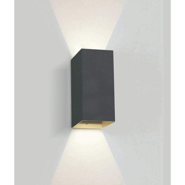 ONE Light Outdoor Wall Dark Lights - applique murale extérieure - 9 x 6,8 x 16,6 cm - 2 x 3W LED inclus - IP54 - anthracite