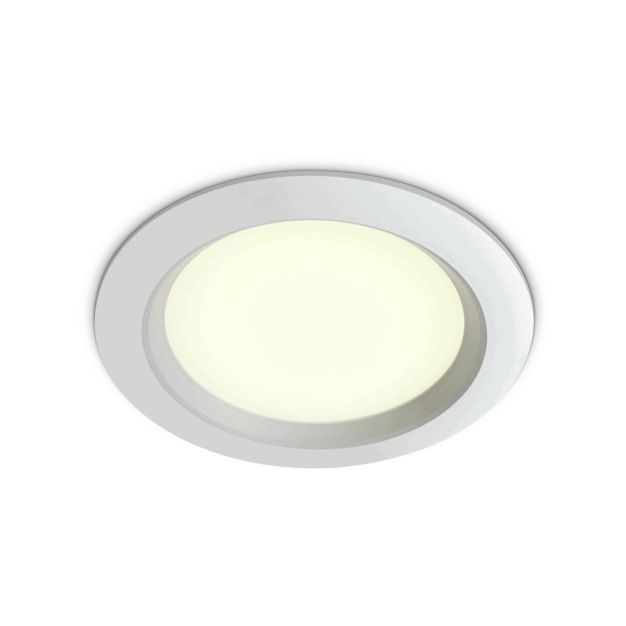 ONE Light Budget Downlight Range - spot encastré - Ø 160 mm, Ø 130 mm encastré - 15W LED inclus - blanc - couleur de lumière blanche