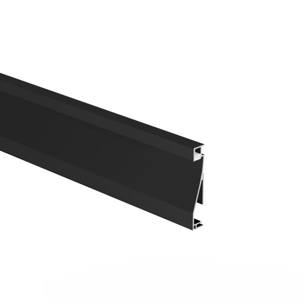 Klus Olis - plinthe en aluminium - 1,4 x 8 cm - noir