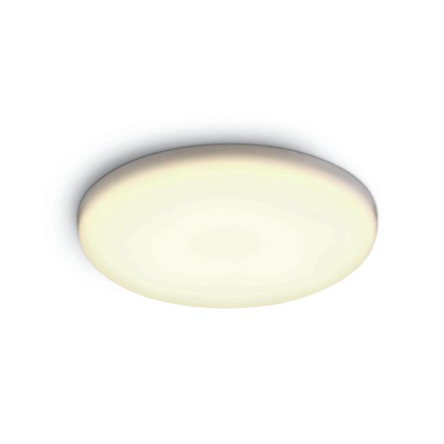 ONE Light Frameless Range - plafonnier encastré - Ø 15,5 x 2,2 cm - 15W LED inclus - IP65 - blanc - couleur de lumière blanc chaud