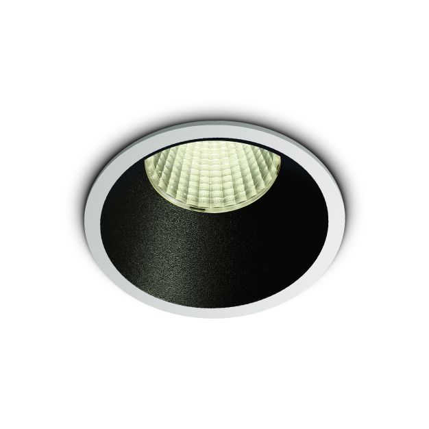 ONE Light COB Dark Light Range - spot à encastrer - Ø 73 mm, Ø 67 mm encastré - 12W LED dimmable inclus - blanc - couleur de lumière blanche