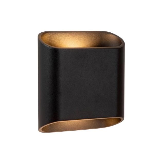 Lucide Atila - applique murale extérieure - 16 x 6,4 x 18 cm - 2 x 5W LED dimmable inclus - IP65 - noir