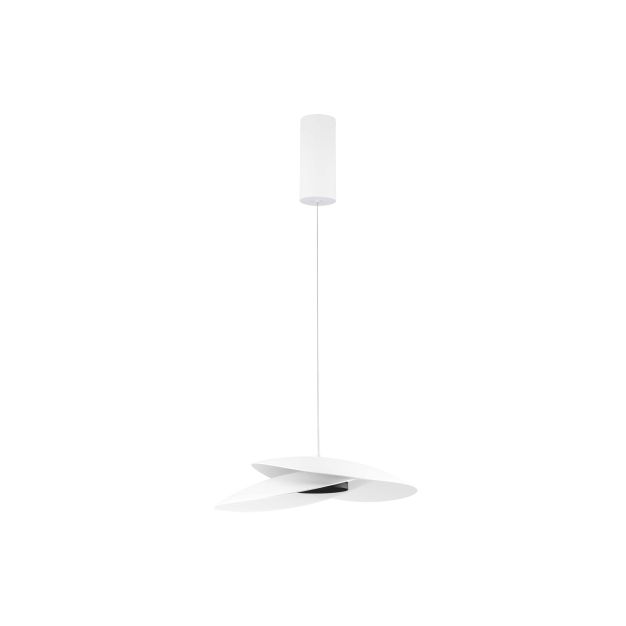 Nova Luce Olea - lampe suspendue - Ø 48 x 180 cm - 22W dimmable LED inclus - blanc sablé