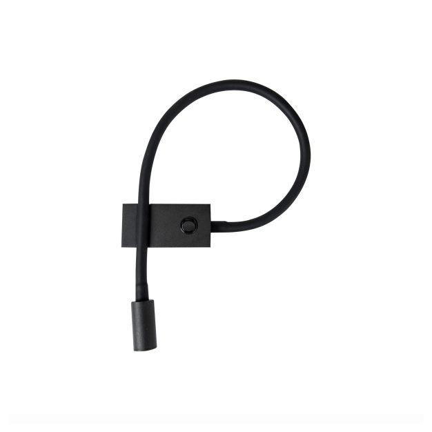 Nova Luce Geneva - applique murale avec interrupteur - 22,3 x 4,8 x 26,7 cm - 3W LED inclus - noir