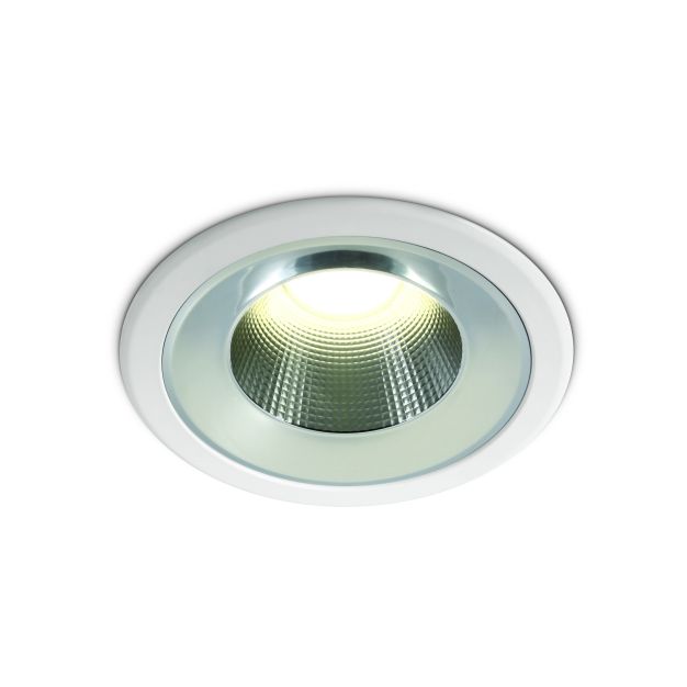 ONE Light Dark Light Project Range - spot à encastrer - Ø 115 mm, Ø 95 mm encastrable - 10W LED inclus - IP54 - blanc - couleur de lumière blanche