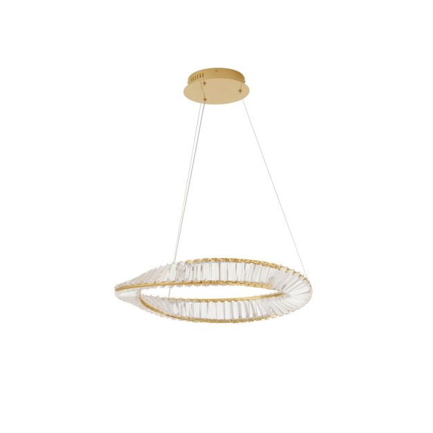 Nova Luce Aurelia - suspension - Ø 60 x 120 cm - 36W LED dimmable inclus - or