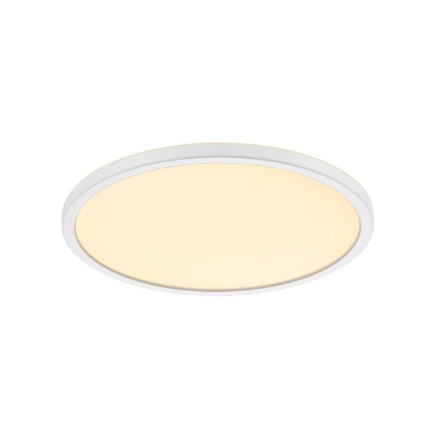 Nordlux Oja - plafonnier - Ø 29,4 x 2,3 cm - 3 niveaux de gradation (2700K) - 18W LED inclus - blanc