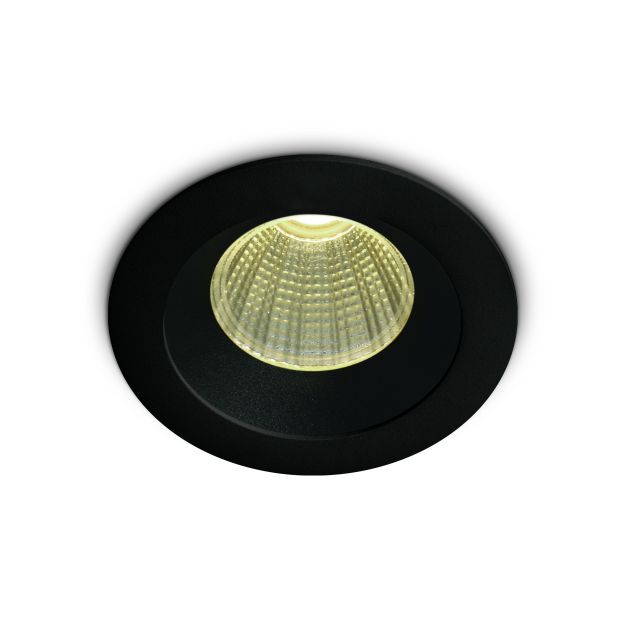 ONE Light 3W Dark Light Range - spot encastré - Ø 50 mm, Ø 44 mm encastré - 3W LED inclus - noir