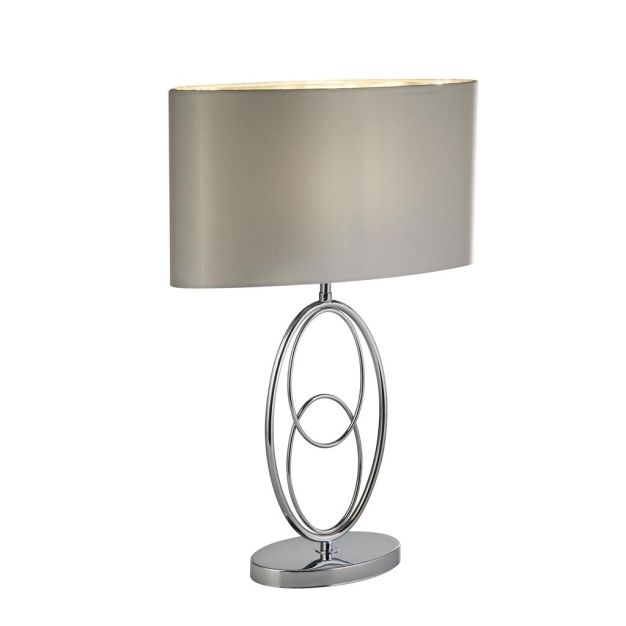 Searchlight Loopy - lampe à poser - 35 x 53 cm - chrome et argent
