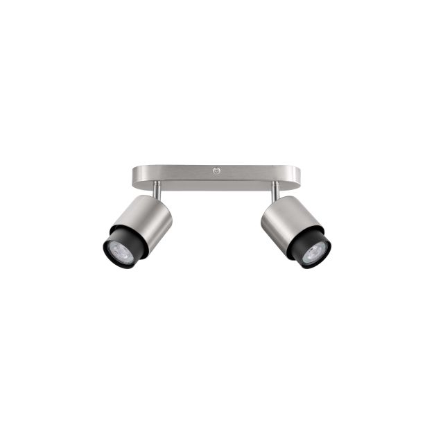 Nova Luce Ison - spot en saillie 2L - 40 x 17 x 14 cm - nickel satiné