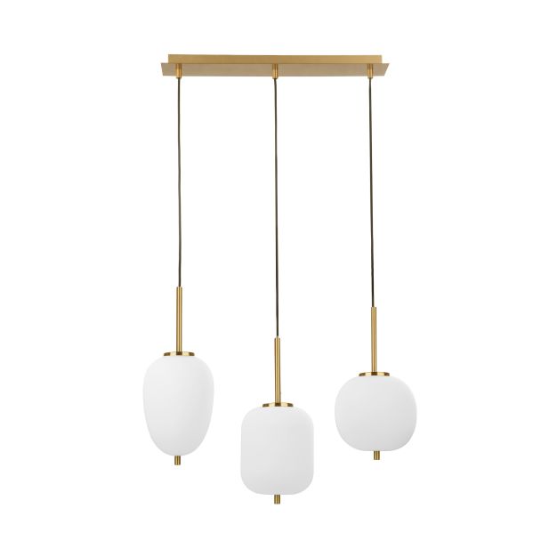 Nova Luce Lato - lampe suspendue - 53 x 9 x 120 cm - laiton antique