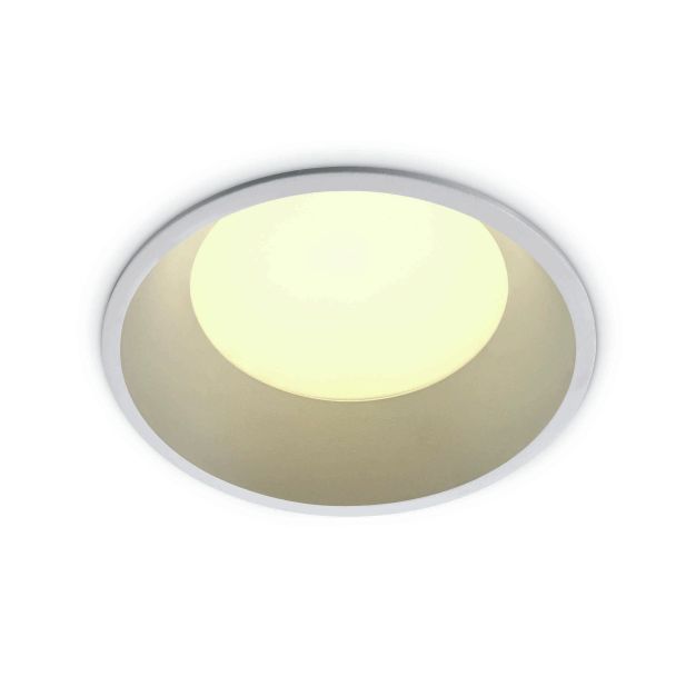 ONE Light Dark Light Salle de bain - spot encastré - Ø 120 mm, Ø 111 mm encastré - 9W LED inclus - IP54 - blanc - couleur de lumière blanche