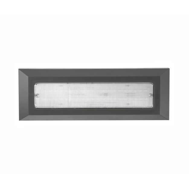 Nova Luce Pulsar - applique murale d'extérieur - 23 x 3 x 8 cm - 4W LED inclus - IP54 - gris foncé