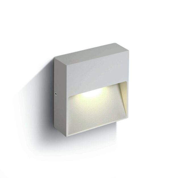 ONE Light Square Indoor/Outdoor Wall Dark Lights - applique murale extérieure - 10 x 10 x 3 cm - 3W LED inclus - IP54 - blanc