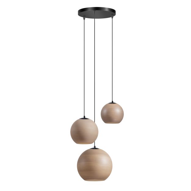 ETH Orb Saturn - suspension - Ø 50 x 200 cm - noir et taupe