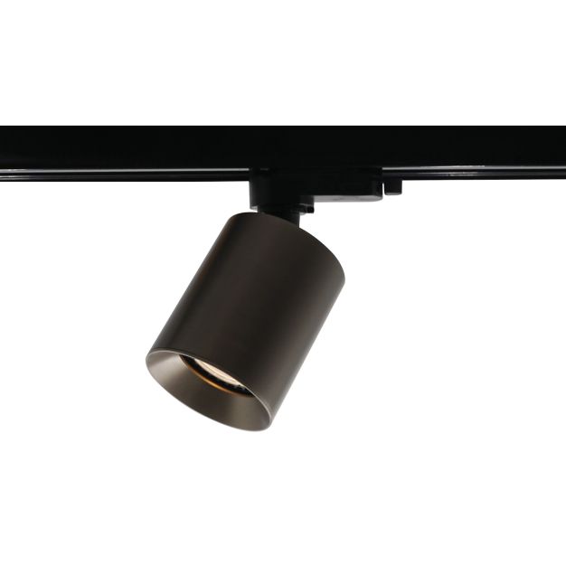 Artdelight Megano - spot sur rail pour rail monophasé - Ø 7 x 13 cm - bronze clair